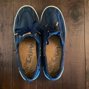 NEW. Navy blue Women’s size 6 sperry canvas shoes.
